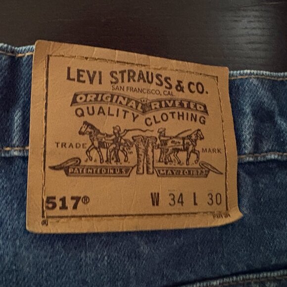 Vintage Mens Levis 517 Made In USA Denim Jeans Size 33 X 28 - Picture 2 of 9
